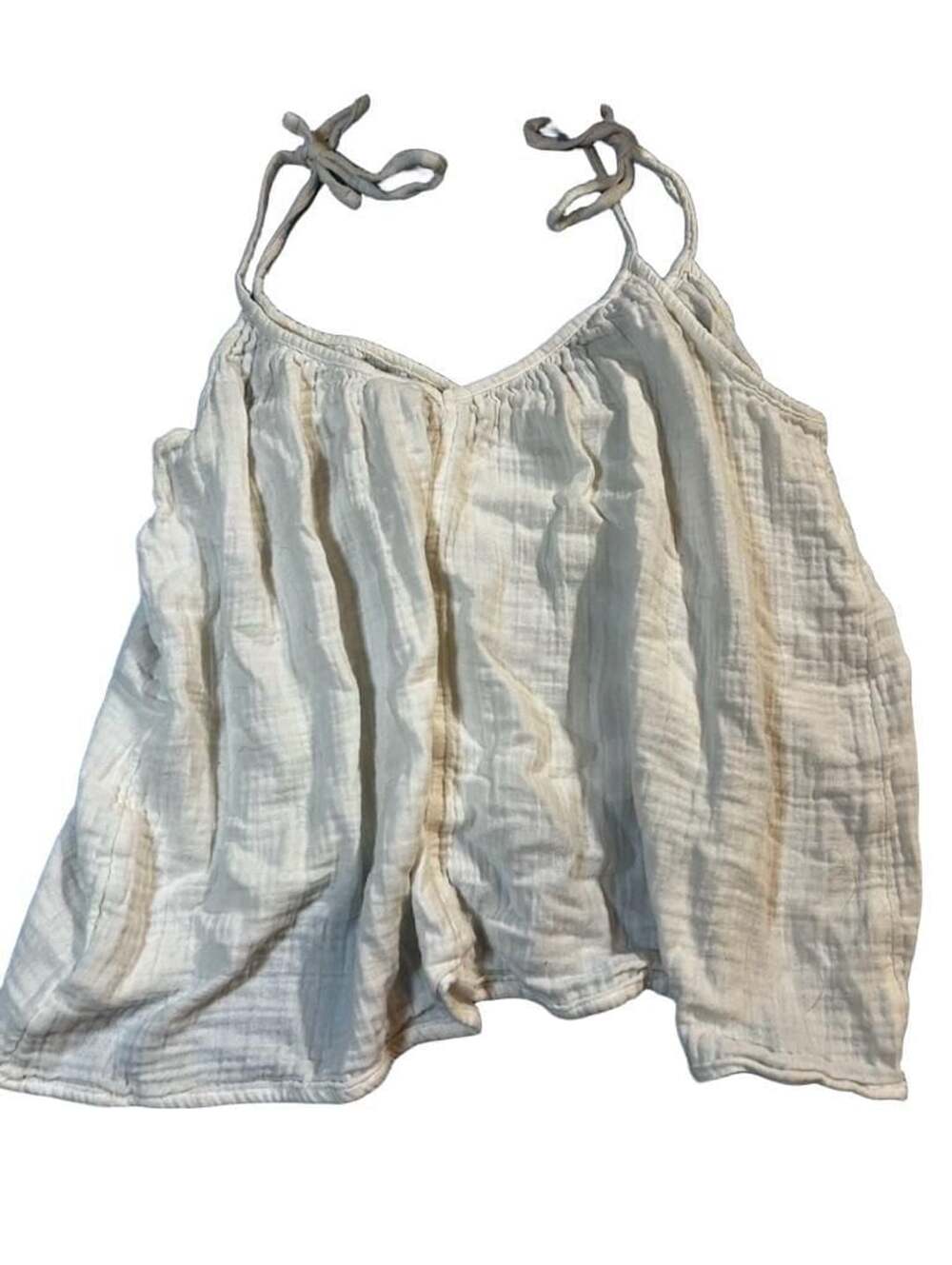 White Double Gauze Crinkle Blouse